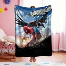 1pc Cartoon Character Printed Blanket,Superhero Movie Print Blanket,Retro Cartoon Style Throw Blanket,Cartoon Character Printed Blanket,All-Season Universal Nap Blanket,Character Home Decor Blanket,Modern Fashion Gift Suitable For Home Bedroom Bed Sofa Office Lunch Break Cover Picnic Blanket - Nhiều màu - Xem 3