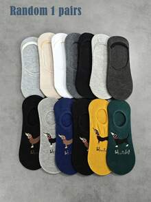 10 pares de calcetines invisibles para barco con agarre antideslizante de colores aleatorios - Multicolor - Ver 9