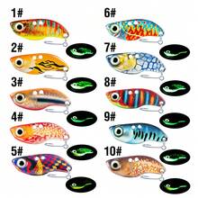 1PC Luminous Metal VIB Fishing Bait 3D Eyes Realistic Simulation Skin Sinking Hard Lure For Fresh Saltwater - V018 - View 2