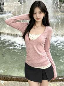 Women Tops - Pink - View 3