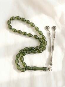1 chuỗi hạt cầu nguyện Hồi giáo 33 hạt Tasbih Misbaha có tua hợp kim, chuỗi hạt cầu nguyện Tesbih dùng trong tôn giáo và mang theo hàng ngày, chuỗi hạt cầu nguyện cầm tay. - Nhiều màu - Xem 4