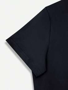 Fashionable And Sexy Casual Black T-Shirt, Short Sleeve, Women's Clothing - 黑色 - 查看 4