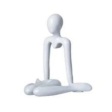 11cm Creative Plastic Abstract Figures Ornament Sculpture Study Room Statue Home Office Accessories Decoration Gift - D - View 7