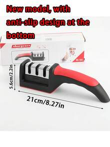 Bộ mài dao nhà bếp nhanh 1 chiếc, hệ thống mài 4/3 giai đoạn, dụng cụ mài dao thủ công phù hợp cho dao đầu bếp, kéo và các loại dao có lưỡi thẳng, thiết kế tiện dụng, dễ sử dụng. - màu đen - Xem 13