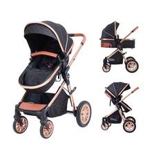 Cochildor High Landscape Baby Stroller, Portable Folding Bidirectional Shock-Absorbing Stroller That Can Sit And Lie Down - Black - View 1