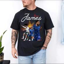 REESE JAMES Football T-Shirt |   Graphic Style Of Team Jersey - 黑色 - 查看 1