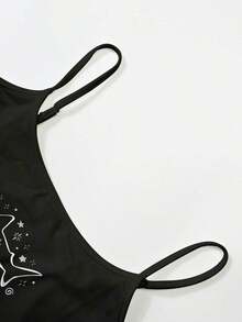 Camiseta de tirantes casual con estampado de tiburón para mujer - Multicolor - Ver 4