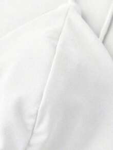 ROMWE Camiseta de tirantes de unicolor versátil y casual - Blanco - Ver 3