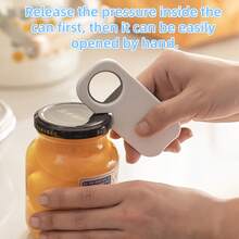 1pc Stainless Steel 3-In-1 Bottle Opener, Household Kitchen Can Opener Beer Bottle Cap Tool, Non-Slip & Effortless - View 1