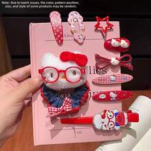 Bộ 30/50 phụ kiện và kẹp tóc Hello Kitty màu hồng của Sanrio, quà tặng Ngày Valentine cho bé gái, phụ kiện tóc hoạt hình Hello Kitty kiểu Nhật Bản, kẹp tóc bên hông, phụ kiện tóc cho Giáng sinh, tiệc cưới, nơ và họa tiết hoạt hình Hello Kitty. - phụ kiện tóc - Xem 15