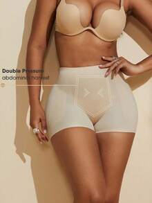 1 Piece Women's Seamless High Waist Shaping Shorts, Tummy Control Shapewear Underwear, Tight Shorts, Waist Trainer, Butt Pads, Shaping Pants - 白色 - 查看 2