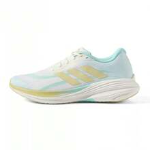 Adidas 全新透氣網麵休閒運動女子跑步鞋 - 白色/綠色/黃色 - 查看 3