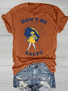 Plus Size Women's Clothing, "Don't Be Jealous" Print T-Shirt - Fun And Playful Beach Phrase, Mermaid And Shell Design, Casual Short Sleeve Round Neck Top, Lightweight And Breathable Polyester Fiber, Suitable For Spring And Summer, Theme Parties And Daily Outfits - Geometric Print, Machine Washable, Non-Stretch Fabric, Regular Fit, Fun Illustrations, Relaxed Style - Basic And Versatile. - màu đen - Xem 9