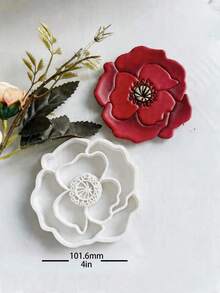 Large Flower Polymer Clay Cutter, 4in Handmade Coaster, Earring Tray & Flower Arrangement Helper, Ideal For Boho Home Decor & Plant Lover Projects - 4 Inch Cutter - View 12