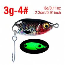 1Pc Ultralight Micro Fishing Spoon Set, 2.3cm/2.9cm Sinking Metal Baits With Simulation Fish Skin, Professional Glow Tackle For Trout, Crappie, Bluegill, And Small Sea Bass - S026 - View 11