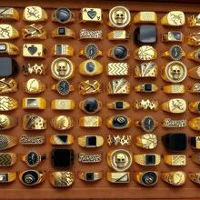 10pcs Vintage Punk Gothic Oil Drop Square Rings Unisex Retro Jewelry Accessories Party Gifts Multiple Styles - 10 Random Geometric Rings In Gold - View 4