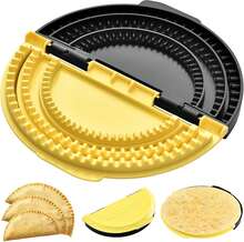 3-In-1 Tortilla Press, Removable 15.2–20.3–25.4cm , Quesadilla Maker, Sealer, Empanada Press, Yellow & Black - Default - View 8