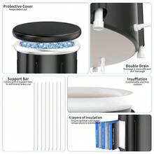 Large Bath Tub Athletes, Cold Plunge Tub Recovery, Plunge Tub With Cover Family Gardens, Gyms, And Cold Therapy Training - Default - View 6