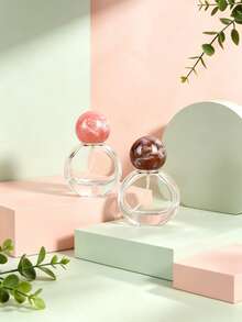 1 Stück 20ml/0,68oz nachfüllbare Parfümzerstäuber Flasche, transparente Glasflasche mit farbigem Marmor Muster Deckel, auslaufsicher Feinnebel, elegantes tragbares Design geeignet für Damen Alltagsgebrauch, Reisen, Geschenk - Verschiedenfarbig - Übersicht 7