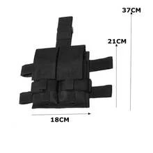Tactical 5.56/7.62 Thigh Magazine Pouch Drop Leg Panel Mag Pouch For Outdoor Leg Mag Holder Charger Carrier - GR - View 4