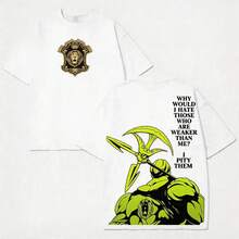 Escanor T-Shirt From The Seven Deadly Sins - A269 "Who Decided That?" Pride Sin Graphic Retro Heavy Unisex Anime Streetwear Gift For Fans - 紅色和黑色 - 查看 11