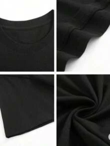 Fashion-Adele Tour August 2024 Printed T-Shirts For Men And Women, Cotton T-Shirts, Short Sleeve Summer T-Shirts, Round Neck, Plus Size - 黑色 - 查看 6