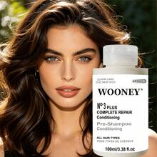 3 PLUS Complete Repair Conditioning 3-Minute Pre-Shampoo Conditioning To Immediately Repair Hair Damage For Softer, Stronger Hair For Coily, Curly, Straight, And Wavy Deep Hair Care Pre Shampoo Care Cream Maintain Hair Shine, Care For Curly/Straight - 1 PCS - View 11