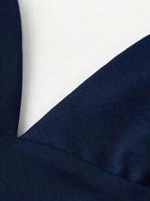 ROMWE Camiseta de tirantes de unicolor versátil y casual - azul real - Ver 2