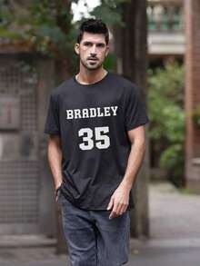 ‌ Camiseta de Manga Corta Holgada Casual Versátil con Estampado de Baloncesto Divertido, Ideal para Vacaciones, Trabajo y Uso Diario100% Cotton - Negro 9 - Ver 2