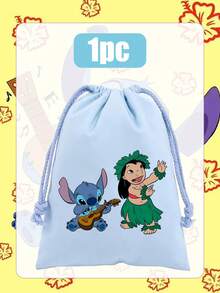 Túi dây rút màu vàng in hình Lilo & Stitch của Disney, nổi bật với hình ảnh Stitch đáng yêu đang úp mặt và chữ màu đỏ đậm. Được làm từ vải canvas mềm mại nhưng bền chắc với dây rút bằng dây thừng dày, chiếc túi nhẹ và đa năng này lý tưởng để đựng đồ tập gym, đồ dùng du lịch hoặc các vật dụng hàng ngày, mang đến nét tinh nghịch và hoài cổ cho cuộc sống thường nhật của bạn. - Nhiều kiểu dáng - Xem 8