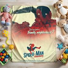 1pc Cartoon Character Printed Blanket,Superhero Movie Print Blanket,Retro Cartoon Style Throw Blanket,Cartoon Character Printed Blanket,All-Season Universal Nap Blanket,Character Home Decor Blanket,Modern Fashion Gift Suitable For Home Bedroom Bed Sofa Office Lunch Break Cover Picnic Blanket - Nhiều màu - Xem 1