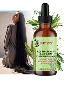 100% Pure Natural Rosemary Hair Oil - Moisturizing And Smoothing, Suitable For All Hair Types, Especially For Dry Hair And Scalp Care - 1.01 Oz/30 Ml, Natural Hair Care | Smoothing Hair Care | Moisturizing Benefits, Hair Care Products. - 30毫升 - 查看 9