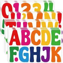 1 Set Large Letter Stickers, Number Stickers, Vinyl Self-Adhesive Stickers For Bulletin Boards, Mailboxes, Crafts, Classrooms, Home Party Decorations - Multicolor - View 12