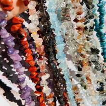 Natural Stone Beads 5-8mm Asymmetric Crystal Gravel Beads Bracelet For Jewelly Natural Gravel For Jewelry Making Freeform Beads Diy Necklace Bracelet - Multicolor - View 2