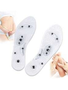 1 đôi lót giày massage từ tính trong suốt, thoáng khí, mềm mại, dài đến mắt cá chân, phù hợp với giày cao gót, dép xăng đan và nhiều loại giày khác. - Trong sáng - Xem 2