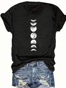 ¡Oferta de tiempo limitado! Playera 100% Algodón 180g No se transparenta Y2K Bababask Streetwear Urbana Holgada Oversize Unisex Parejas Playa Conciertos Festivales Regalo Casual Versátil - Negro - Ver 1