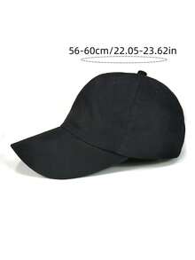 Mũ lưỡi trai cỡ XXL unisex, phù hợp với người có đầu to, màu đen. - quá khổ - Xem 4