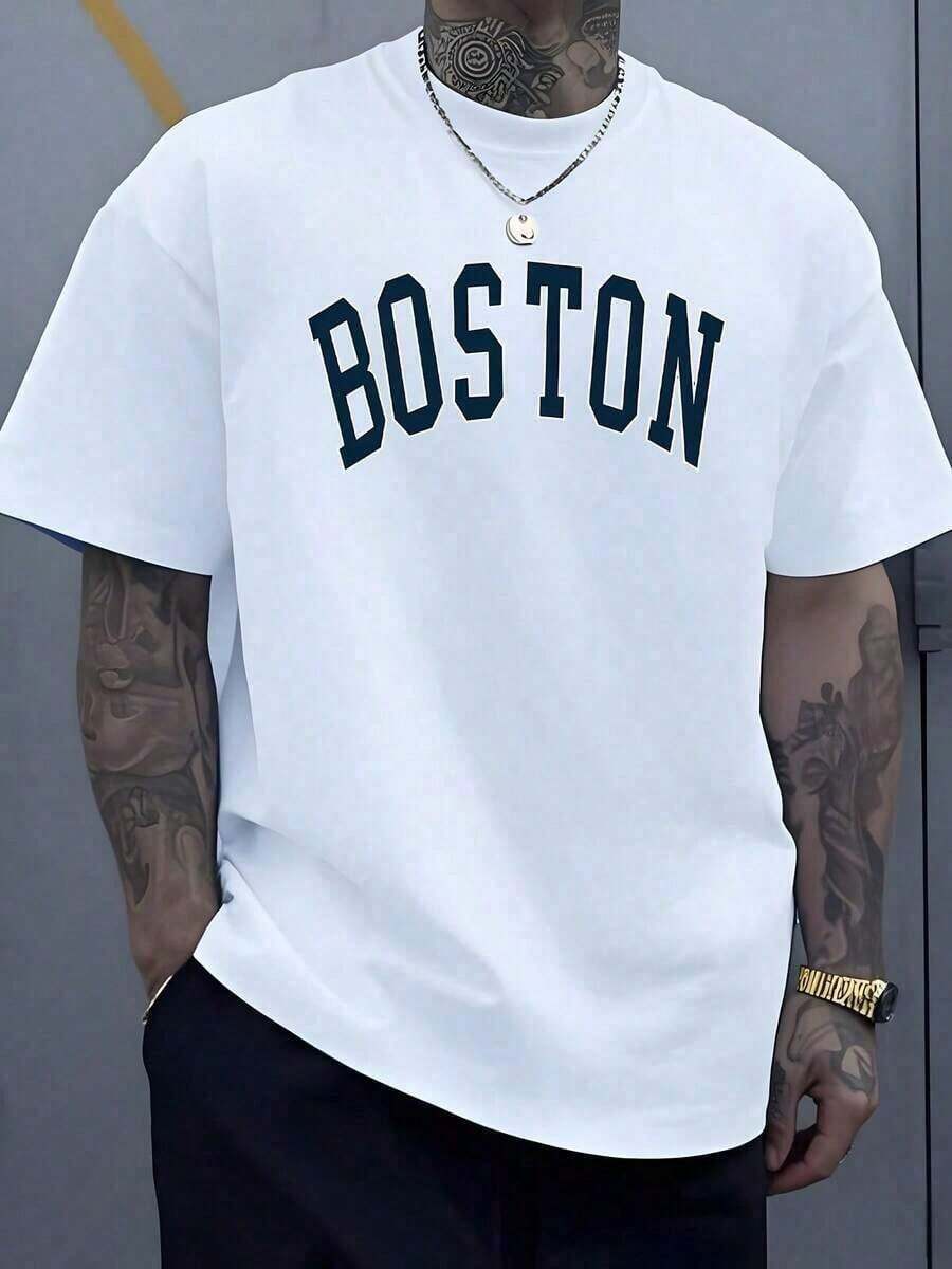 100% algodón puro, transpirable y agradable para la piel. Diseño clásico de cuello redondo, corte ajustado y adecuado para todo tipo de cuerpos. Estampado de moda con estilo minimalista y de alta calidad. Diseño unisex perfecto para conjuntos de pareja, ideal para el transporte diario, citas, ocio y ropa urbana - versátil y atemporal. - Blanco - Ver 1