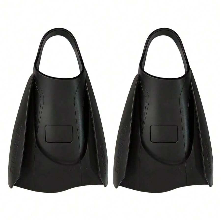 Unisex Adult Fin Speed Elite Max Swim Training Fins Powerfin Pro II Silicone Short Blade Flippers For Men And Women - Black - View 1