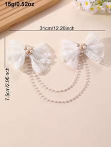 Hair Clips - White - View 6