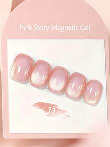 VOKY 1 flacon 7ml de gel à ongles magnétique œil de chat, design de flacon mini mignon, art des ongles simple et quotidien, essentiel d'été parfait pour les ongles des femmes - Rose orangé - Voir 3