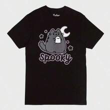 Nueva llegada 2026: Camiseta de gato Pusheens, camiseta retro con estampado de gato, camiseta de dibujos animados, camiseta suave y linda, ropa para niños, camiseta de puro para mujer.Suave y cómodo, adecuado para todo tipo de cuerpos, tanto para hombres como para mujeres.Tela duradera de alta calidad, adecuada para todas las estaciones.Camiseta de manga corta de moda para niños en verano, ropa juvenil para estudiantes, a la moda para el verano.Una camiseta básica imprescindible, camisas de mujer sudaderas para mujer sueter blusa casual mujer verano vestidos de graduación - Negro - Ver 6