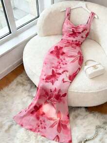 Vestido floral elegante para mujer, de verano - Multicolor - Ver 8