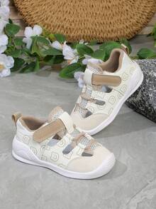1 Pair Unisex Kids' Cartoon Hook And Loop Low-Top Sports Sandals, Versatile Summer New Arrival Baby Shoes - Beige - View 3
