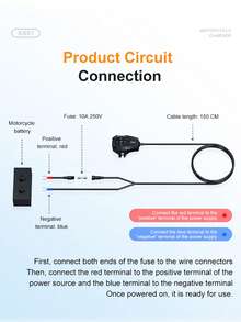 Charger USB Motor Pengontrol Bluetooth Port Ganda Pengisian Cepat USB-A Tipe-C Charger Ponsel Motor XS01 Aksesori Sepeda (Cocok Untuk Motor 12-24V DC) - XS01 - View 10