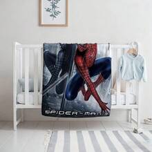 1pc S-Pider-Man Print Blanket,Retro Cartoon Style Throw Blanket,Cartoon Character Printed Blanket,All-Season Universal Nap Blanket,Character Home Decor Blanket,Modern Fashion Gift Suitable For Home Bedroom Bed Sofa Office Lunch Break Cover Picnic Blanket - Nhiều màu - Xem 4