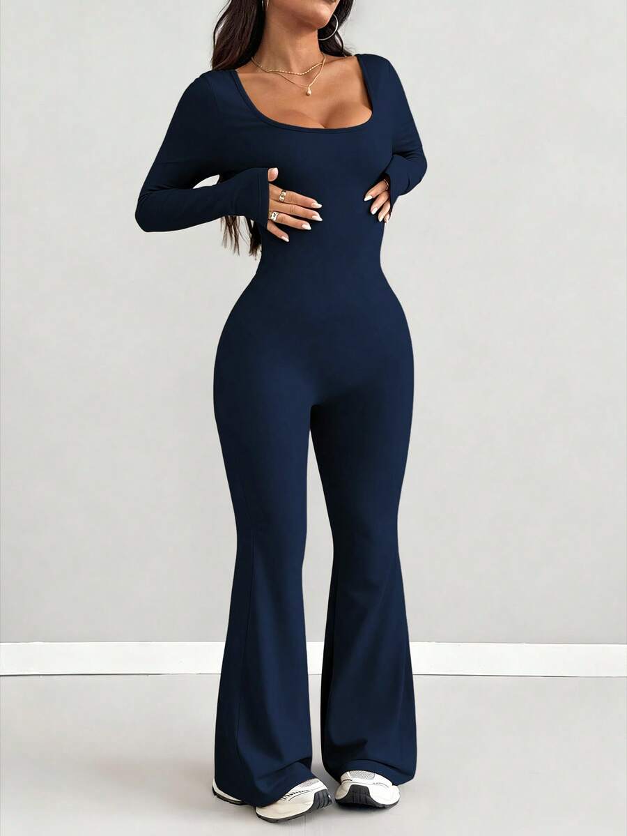 Bộ áo liền quần nữ AITYI Studio, dáng ôm, phong cách thường ngày mùa xuân/hè, cổ chữ U, màu xanh navy, thời trang, gợi cảm, thoải mái, dáng suông, thích hợp cho hoạt động ngoài trời, dạo phố, đi làm, thanh lịch, thể thao, đa năng, phong cách Y2K, American Ins, sang trọng, dự tiệc biển, kỳ nghỉ, lễ tốt nghiệp. - Màu xanh hải quân - Xem 1