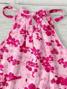 Impresión floral verde retro desgastada, elegante y bohemia minimalista casual, adecuada para festivales de música, atuendos de playa, atuendos de vacaciones, atuendos de verano para mujer, top de tirantes para mujer para primavera/verano - Multicolor - Ver 6