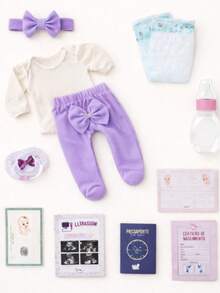 Boneca Bebê Reborn Menina Realista com Acessórios Premium Para Presente Pode Banho - Lilás - Visão 3