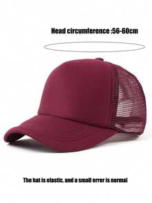 1 Stück Unisex Trucker Cap, einfarbige Baseballkappe, Street Fashion Mesh Cap, Outdoor Sonnenschutz Freizeitkappe, geeignet für Frühling, Sommer, Herbst, Reisen, Strand - Verschiedenfarbig - Übersicht 8